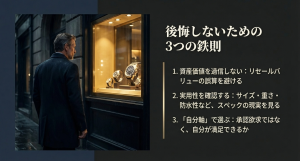 高級時計購入で後悔しないための3つの鉄則 資産価値・実用性・自分軸