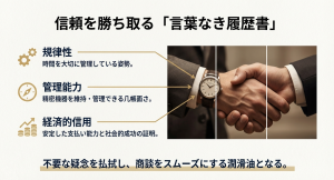 規律性・管理能力・経済的信用を示す、言葉なき履歴書としての腕時計
