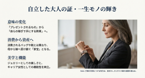 自立した大人の女性が自身の稼ぎで手にした一生モノの腕時計