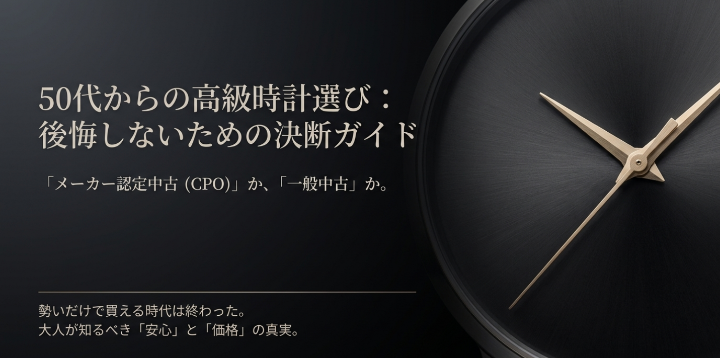 50代からの高級時計選び・後悔しないためのロレックス認定中古と一般中古の決断ガイド