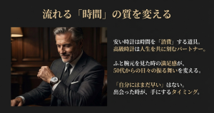 人生を共に刻むパートナーとして流れる時間の質を変える高級時計