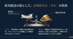 メルカリ等の匿名配送における補償の脆弱性と、高額取引では実名配送を選ぶべき理由