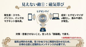 スマホやPCの磁気が時計のヒゲゼンマイに与える悪影響と精度不良