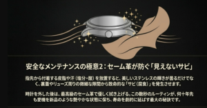 安全なメンテナンスの極意2：セーム革が防ぐ見えないサビと寿命を延ばす秘訣